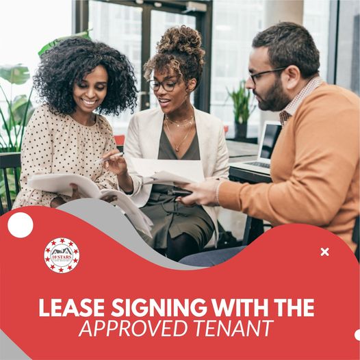 lease signing with the approved tenant