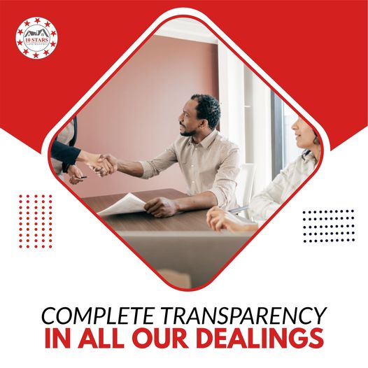 complete transparency in all our dealings