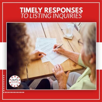 timely responses to listing inquiries