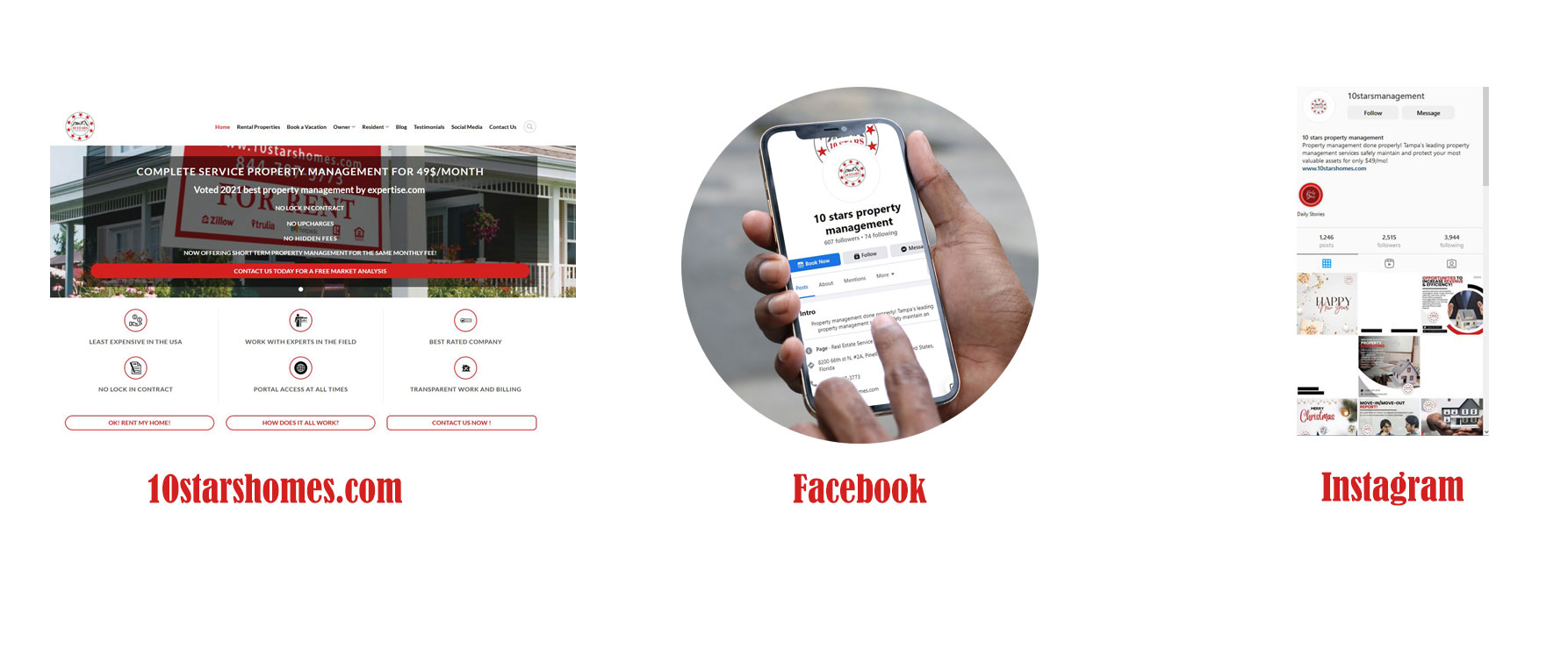 social media and website